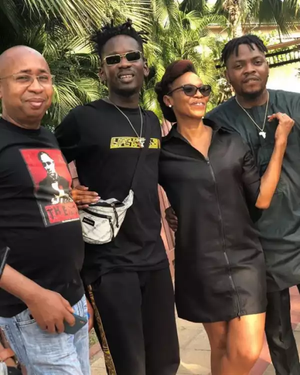 Actress Nse Ikpe-Etim Pictured With Olamide And Mr Eazi